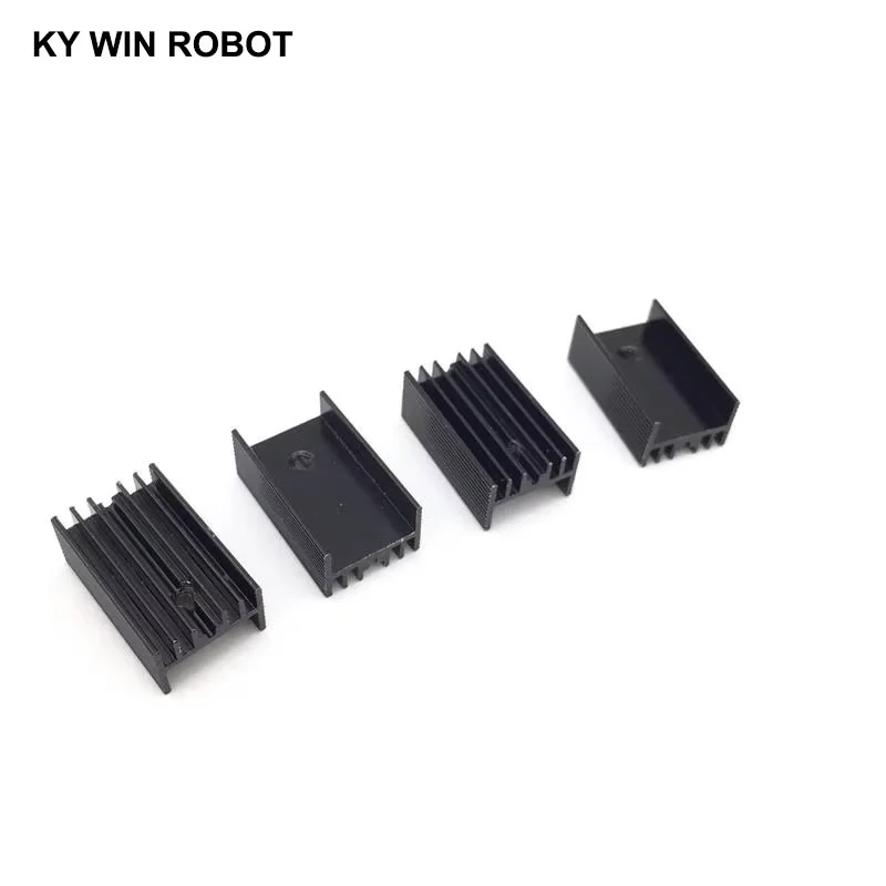 10pcs 알루미늄 TO-220 방열판 TO 220 방열판 트랜지스터 라디에이터 TO220 쿨러 냉각 검정색 25*15*11MM