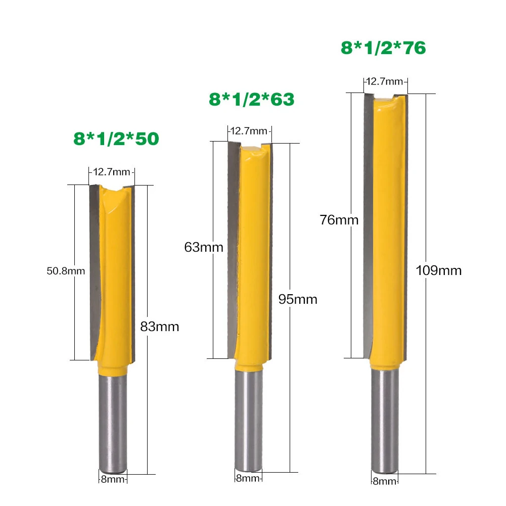 

Milling Cutter Straight Router Bit Industrial Milling Extended Cutting Life For Woodworking Wear Resistant Router Bit
