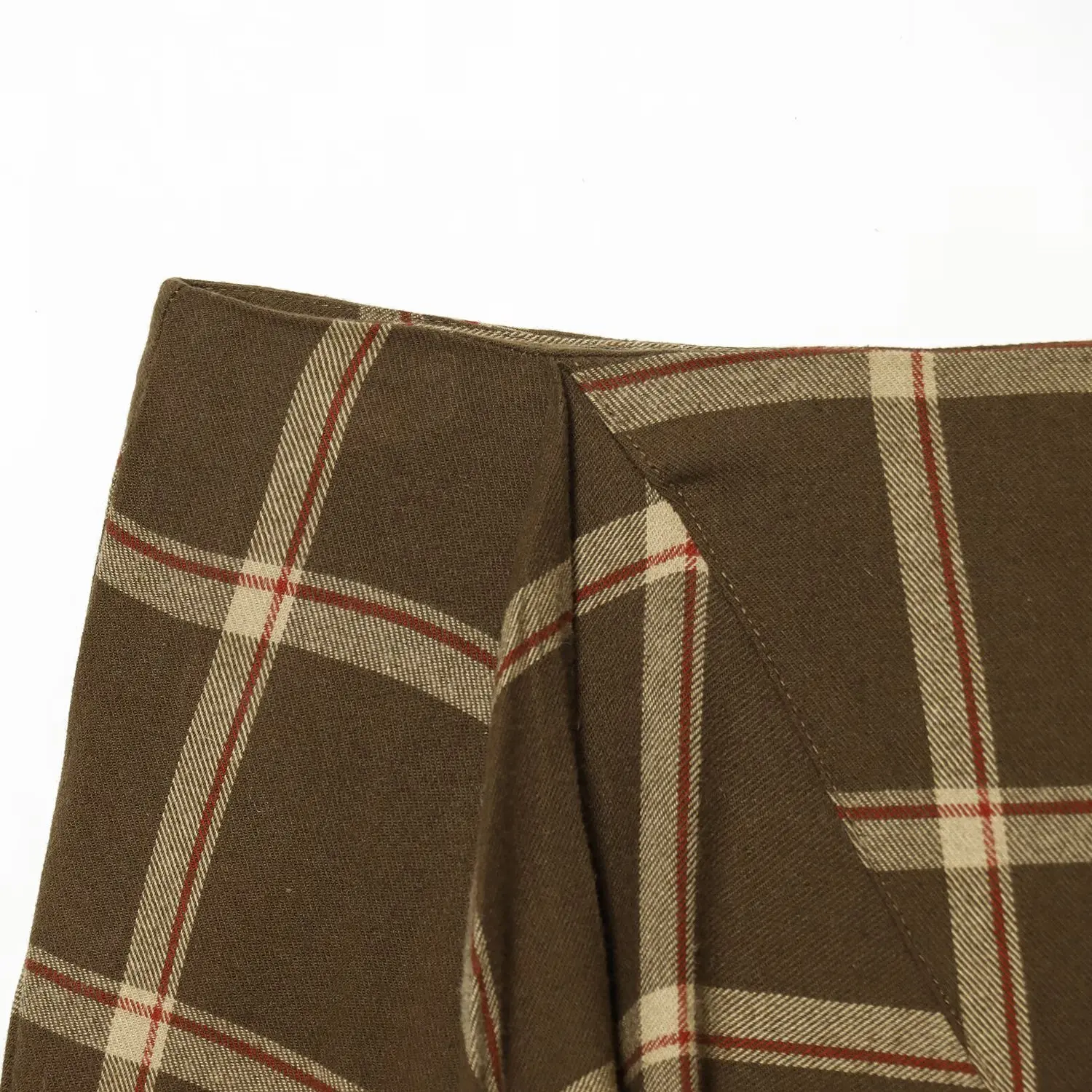 Faionable Gonna longuette Abbigliamento donna Autunno New Sle Decorativo Plaid a strati All-Match JNLEAOG Poliestere Gonna casual