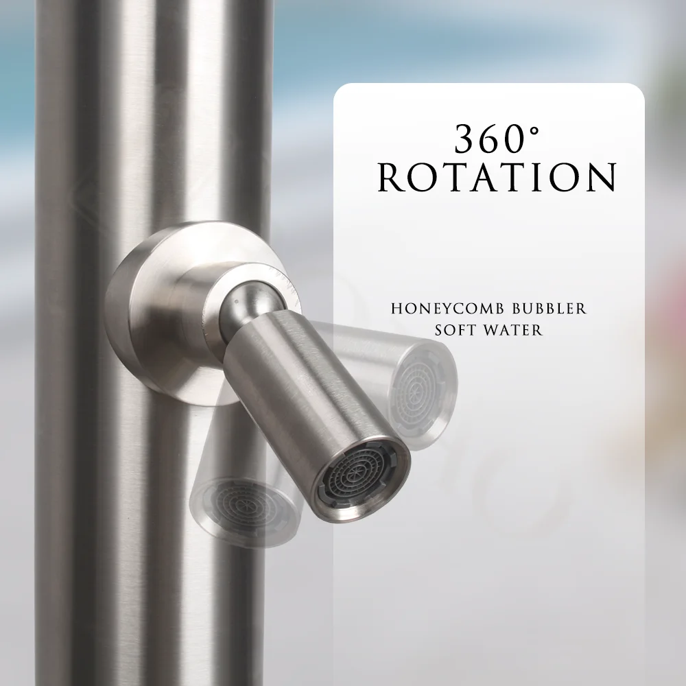 수영장과 정원을 위한 뜨겁고 차가운 물 스테인레스 스틸 야외 샤워