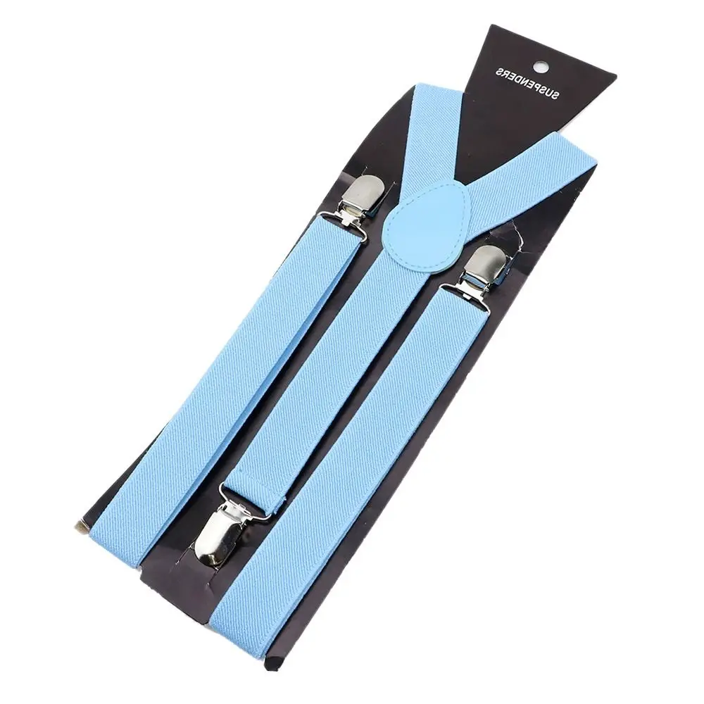 Y Back Style Men Women Solid Color Unisex Suspenders Elastic Adjustable Straps Suspenders Braces