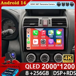 Android 14 Radio For Subaru Forester 4 SJ XV WRX 2012- 2015 2018 Carplay Stereo GPS Navi Car Multimedia Player 2din Carplay DVD