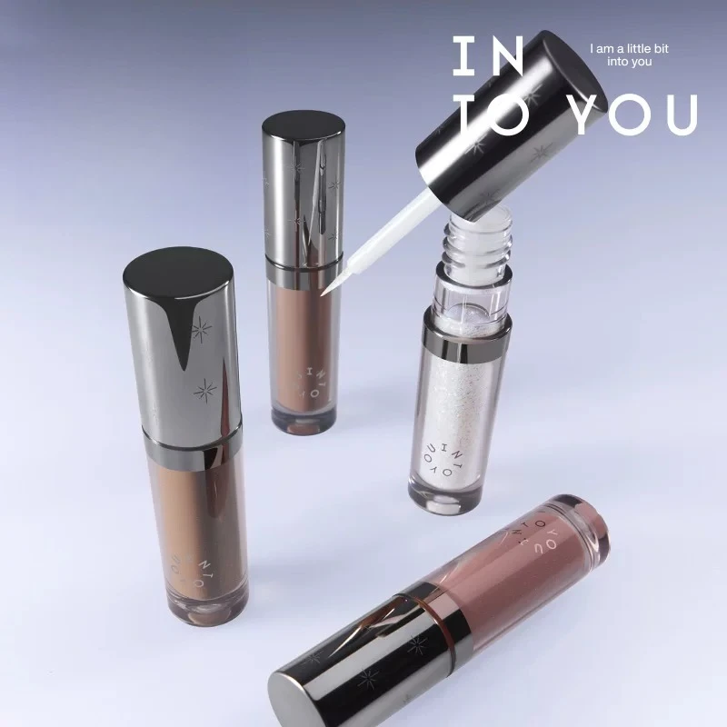 INTO YOU Liquid Eyeshadow Pearlescent Shimmer Long Lasting Monochrome Fine Sparkling Sequins Eye Shadow Highlight Quick Drying