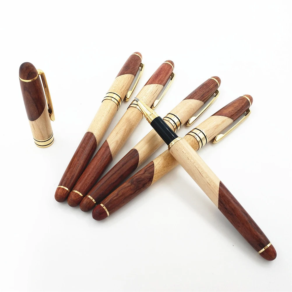 

Slim Lightweight Signing Pen Set Exquisite Wooden Box Pocket Purse Gift Anniversary Christmas Birthday Valentine Rosewood
