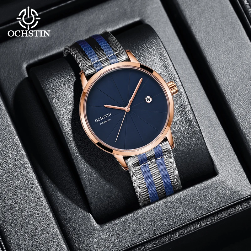 

OCHSTIN 2024 Hot Model Gentleman Atmosphere Creative Nylon Series Men's Mechanical Watch Automatic Mechanical Movement Watch