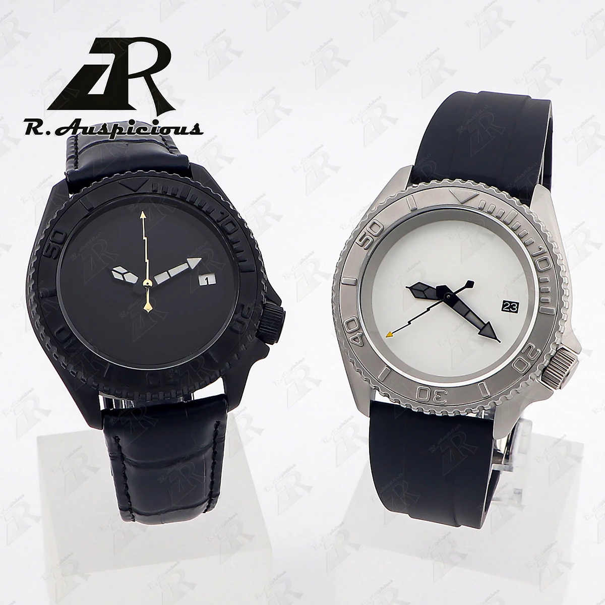 

42mm Black/Silver Mechanical Automatic Men's Modification Watch Sapphire Glass NH35/NH36 Blank Casual Adhesive tape SK007 Watch