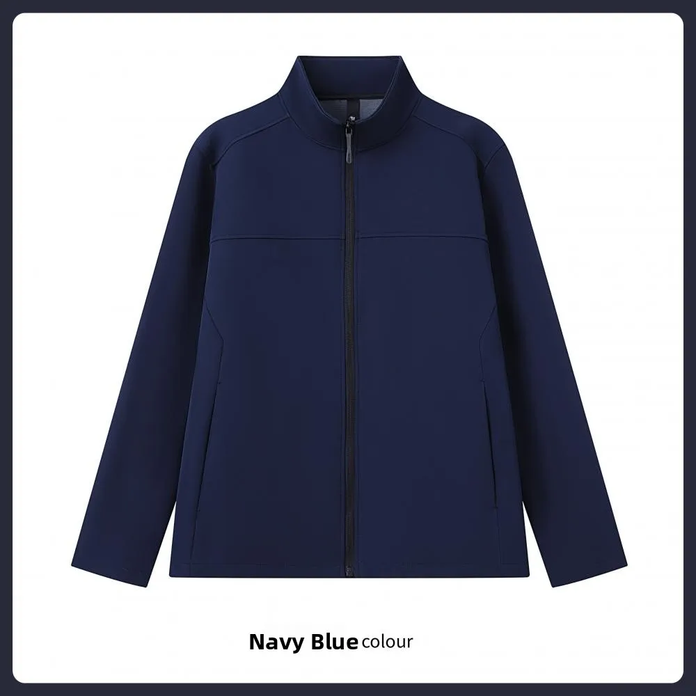 

Casual Faionable Stand Collar Soft ell Jaet Outdoor ex Windproof Waterproof Fce Lined Warm Windbreaker Coat