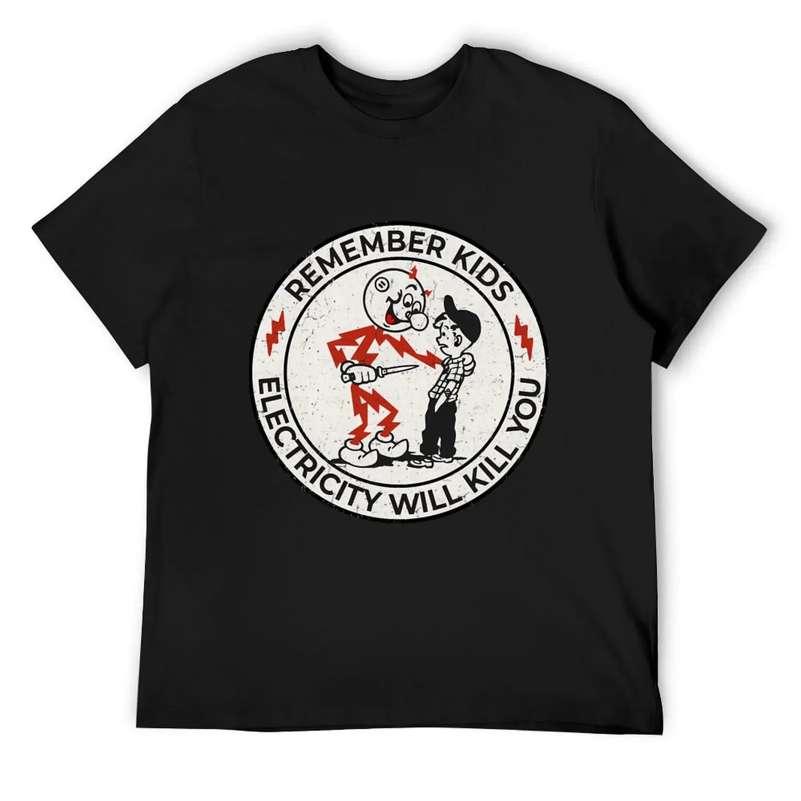 

Reddy Kilowatt, electricity will kill you T-Shirt anime figures graphic shirts cute tops plain black t shirts men