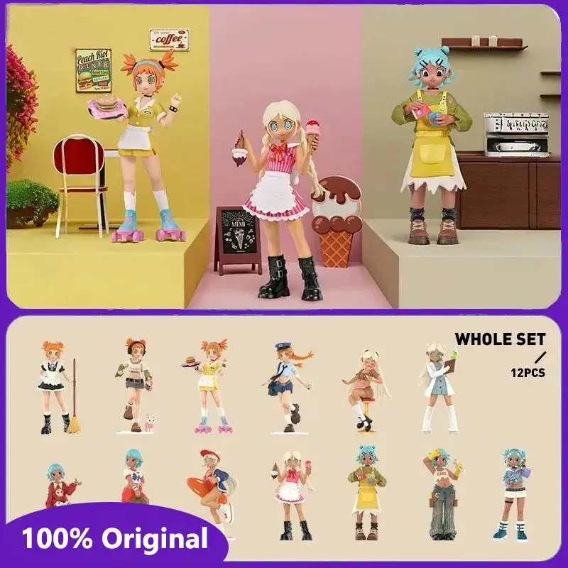 

Original Peach Riot Rush Hour Series Blind Box Guess Bag Toys Doll Cute Action Anime Figure Desktop Ornaments Collection Gift