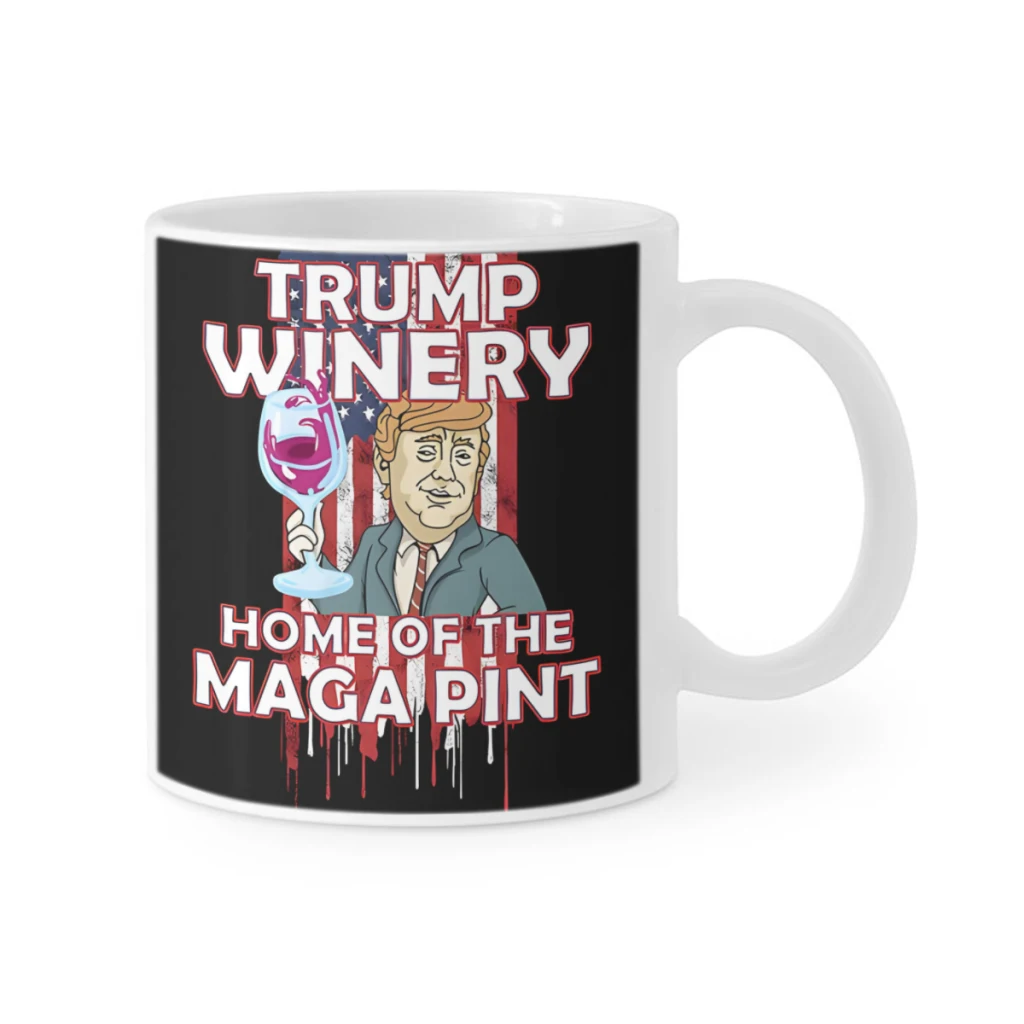 1pc 11oz Trump Ultra Maga Mega Pint Coffee Mug Tea Cup Coffee Cup Funny Birthday Gifts for Women and Men Ceramic Mug