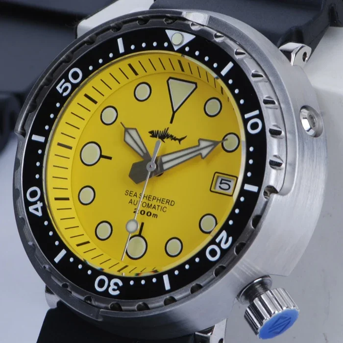 Часы HEIMDALLR Мужские механические с сапфировым стеклом, 47 мм, 200 м