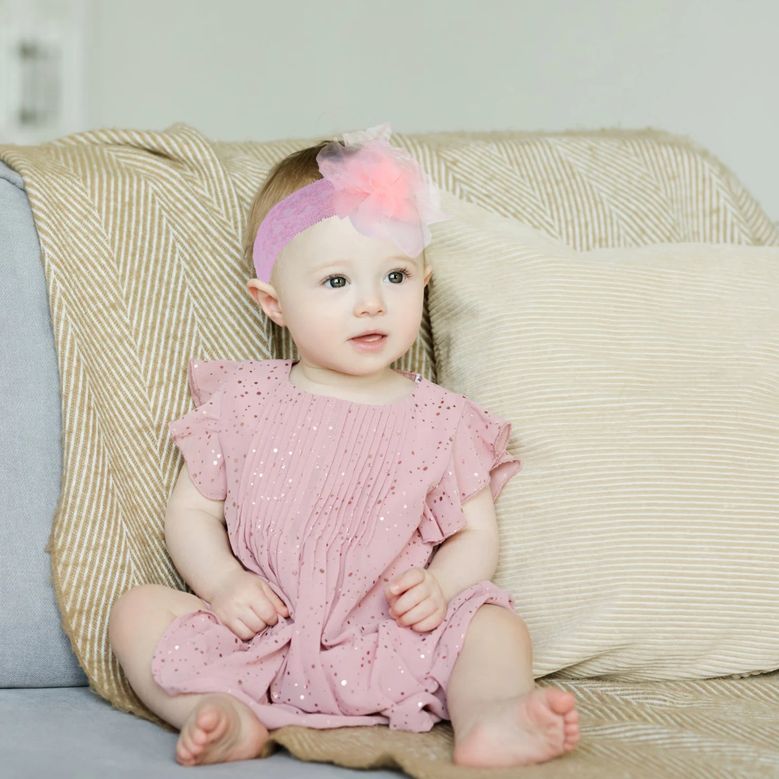 3 قطع من عصابات الرأس المصنوعة من الدانتيل على شكل زهرة لإكسسوارات الشعر المرنة الرائعة، أغطية رأس بتصميم ناعم وصديق للبشرة