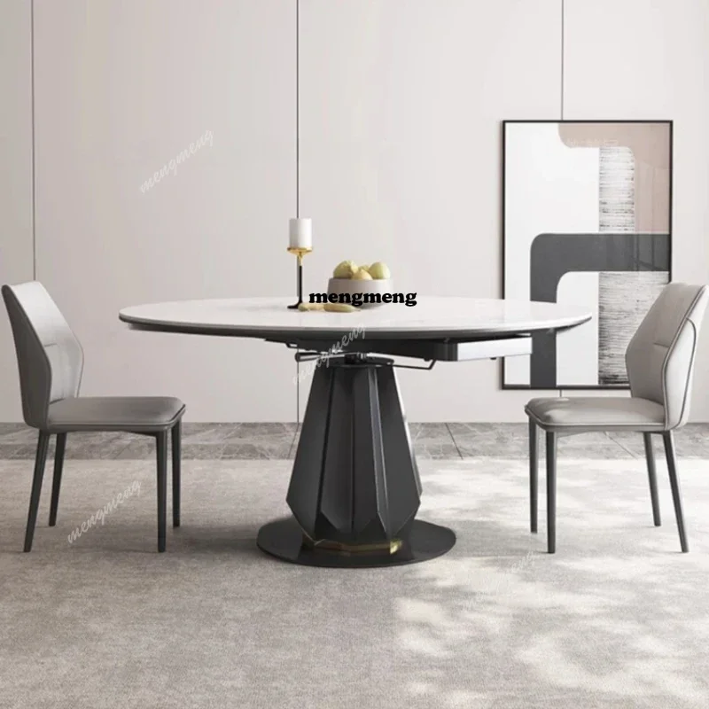 

Белые обеденные столы для ресторана, скандинавский дизайн, итальянский расширяемый складной стол, набор, 4 стула, кухонная мебель Mesas De Comedor