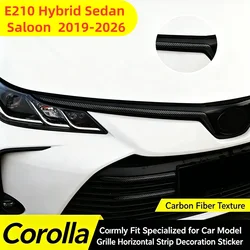 For Toyota Corolla Sedan Saloon‌ Hybrid 2019 -2026 Chrome Head Grille Fence Decoration strip Cover Trim Sticker Car