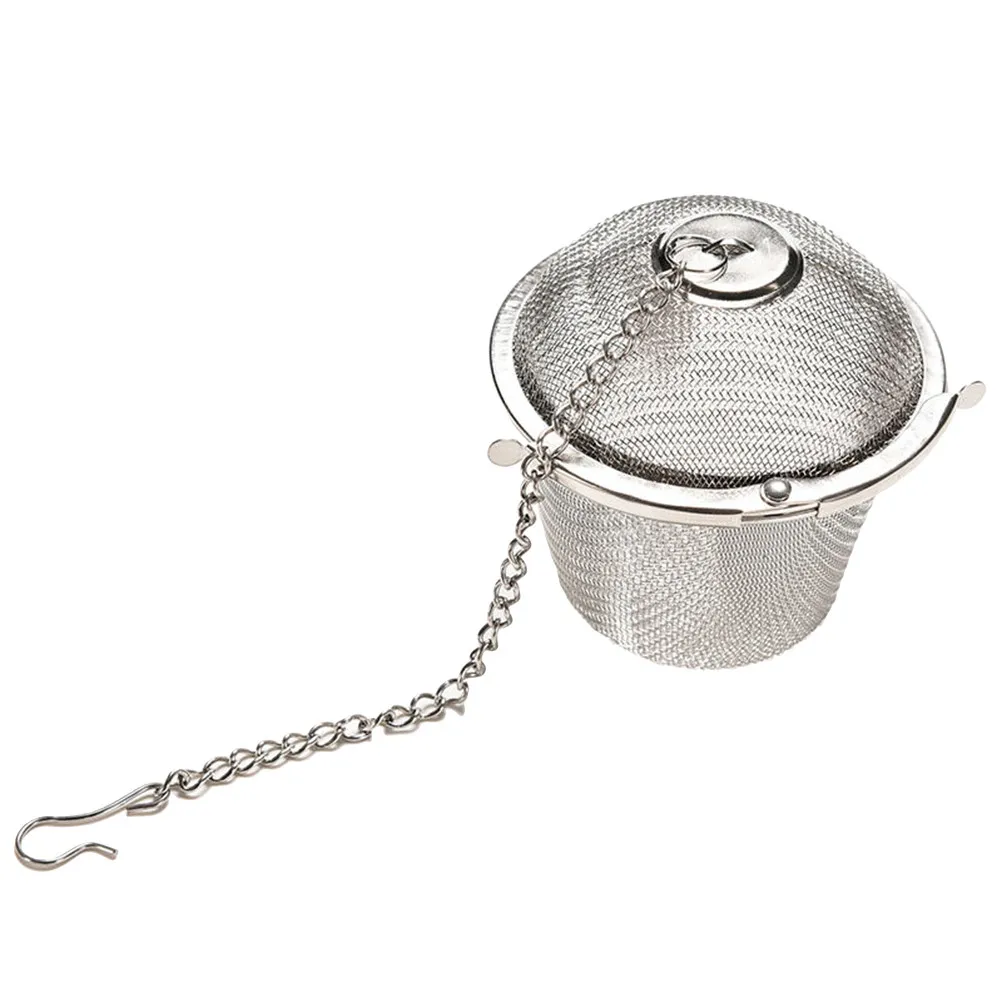 Stainless Steel Tea Infuser Small Mesh Filter Extended Chain Hook Reusable Loose Leaf Tea Strainer Suitable for Herbal and