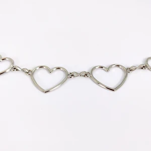 Cinturón de mujeres de la marca de lujo en forma de corazón Cinturón de la cintura de metal accesorios góticos cinturones y2k para mujeres estilo punk con vestido de jeans 10 mejores cinturones de cintura de ventas - №10