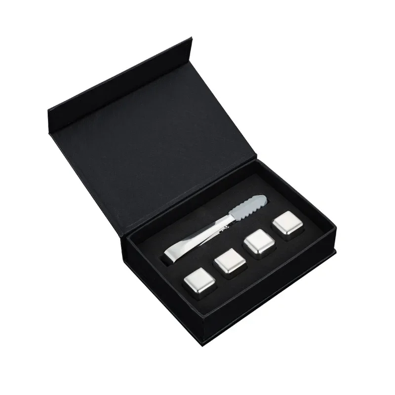 

Подарочный набор кубиков льда из нержавеющей стали 304, металлические кубики льда на заказ с узорами, виски, пиво, лед, тартановый лед, не плавящийся лед