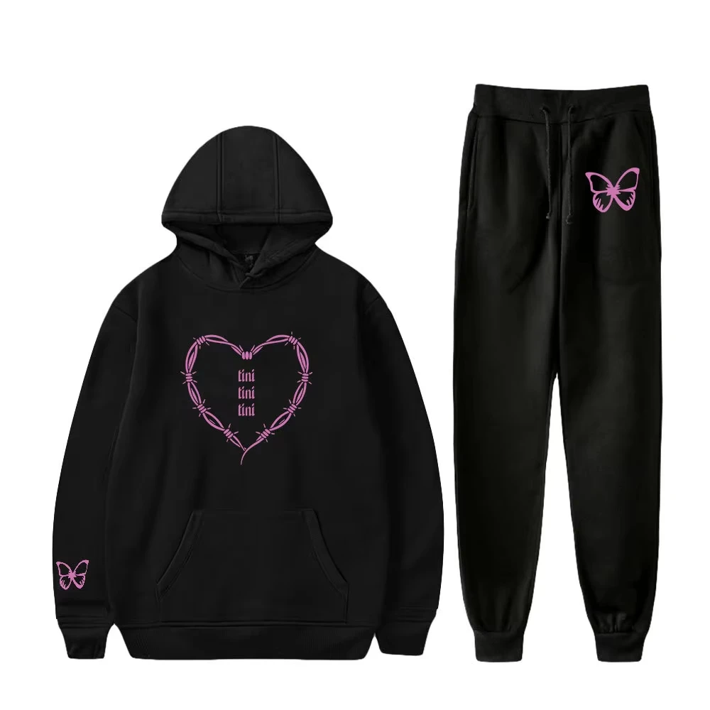 

Новый Tini Tour 2024, повседневные спортивные костюмы Tini Stoessel Merch, мужские и женские толстовки с капюшоном и спортивные штаны, спортивные костюмы