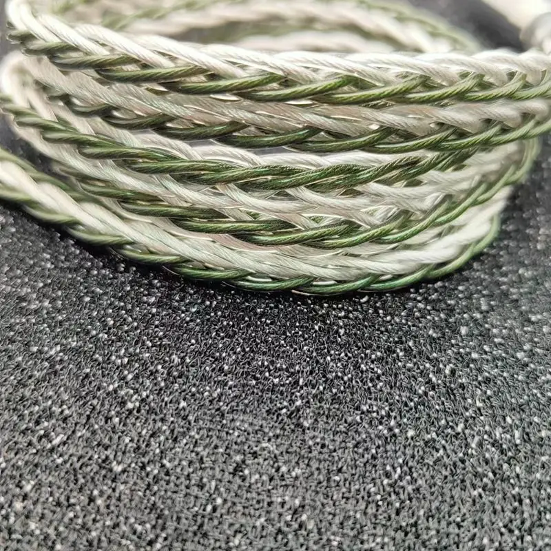 XINHS HS21 8-core silver dark green single crystal copper plated silver alloy upgraded cable