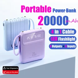 2024 New 20000mAh Outdoor Portable Powerbank Fast Charging PD20W Power Bank Battery Charger For iPhone Samsung Huawei 2024 New