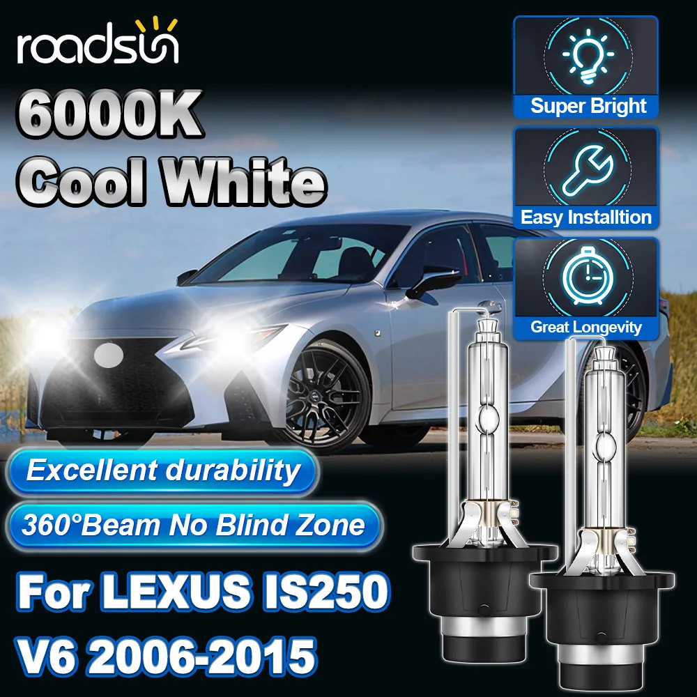 

2PCS HID Xenon Bulb Car Headlight 6000K Cold White 360 Degree Lighting For Mazda 6 (GJ GL) 2012 2013 2014 2015 2016 2017 2018