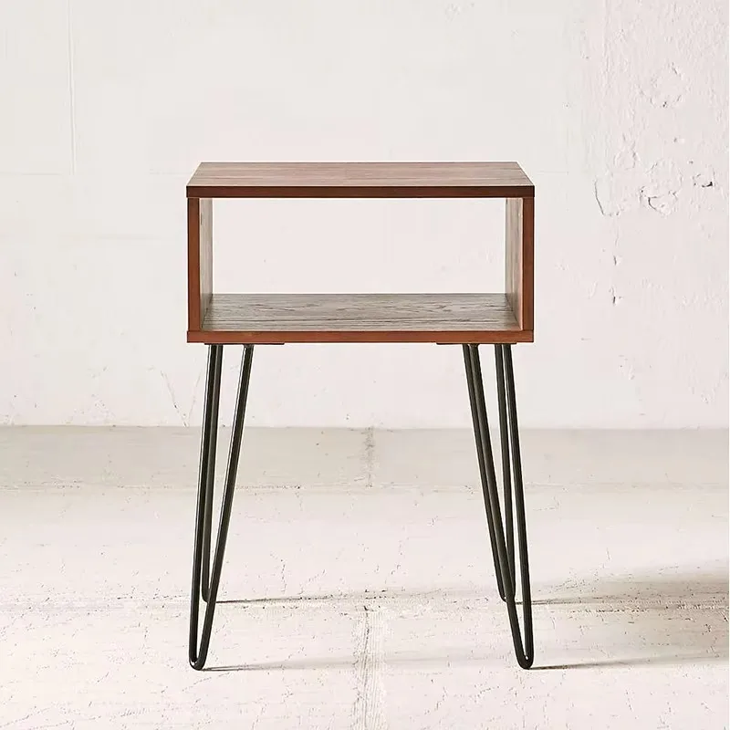 Solid Wood Double-layer Sofa Side Coffee Table for Home Living Room 2025 New Small Round Corner