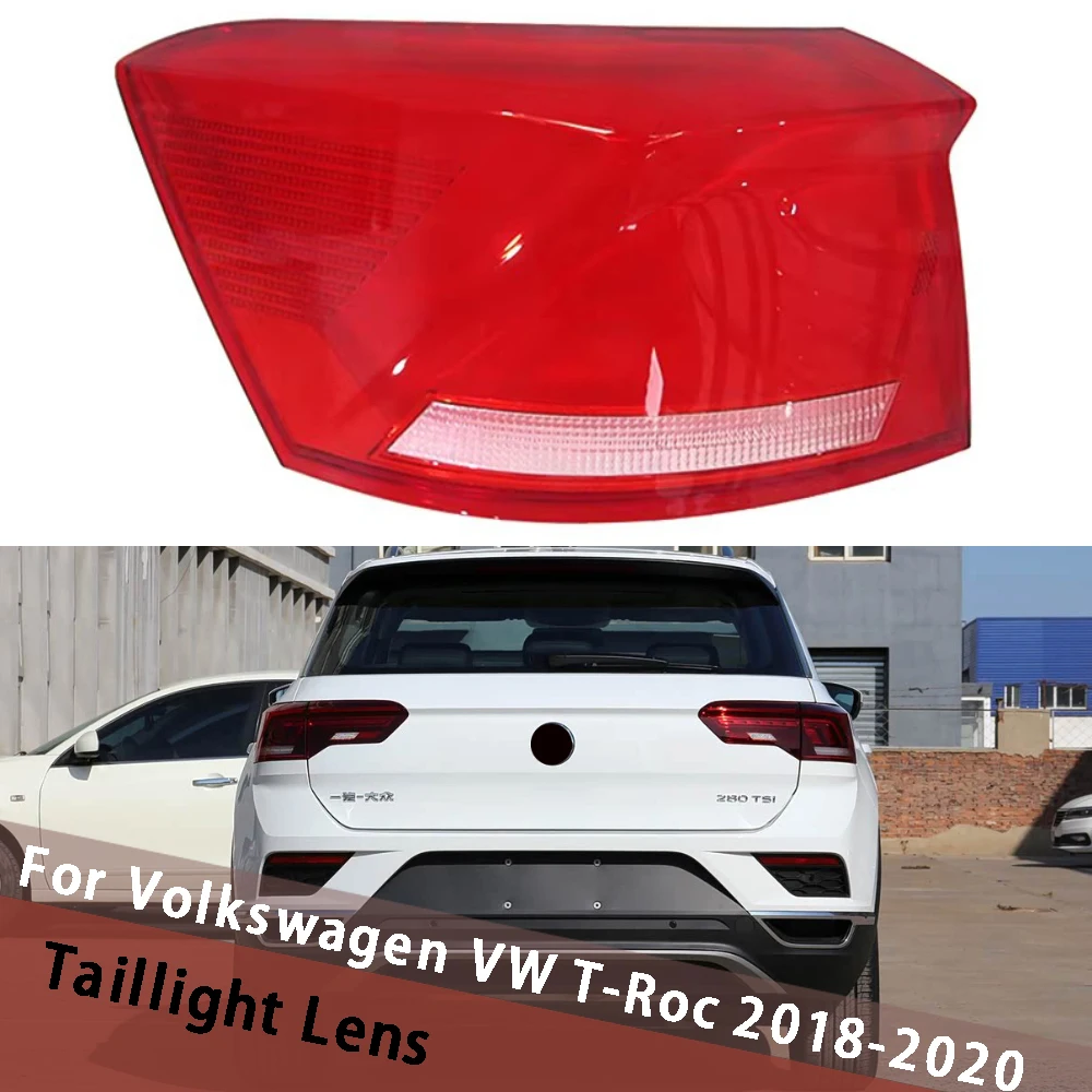

For Volkswagen VW T-Roc 2018 2019 2020 Outside Car Taillamp Replace Rear Cover Shade Taillight Shell Lights Mask Plexiglass