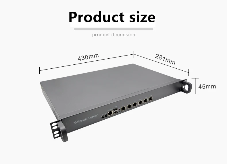 Placa base sin ventilador, dispositivo de servidor de red de seguridad, Firewall, diseño de Firewall, 1U Rack J1900, 2,0 GHZ, 6x1000M, LAN Multi WAN