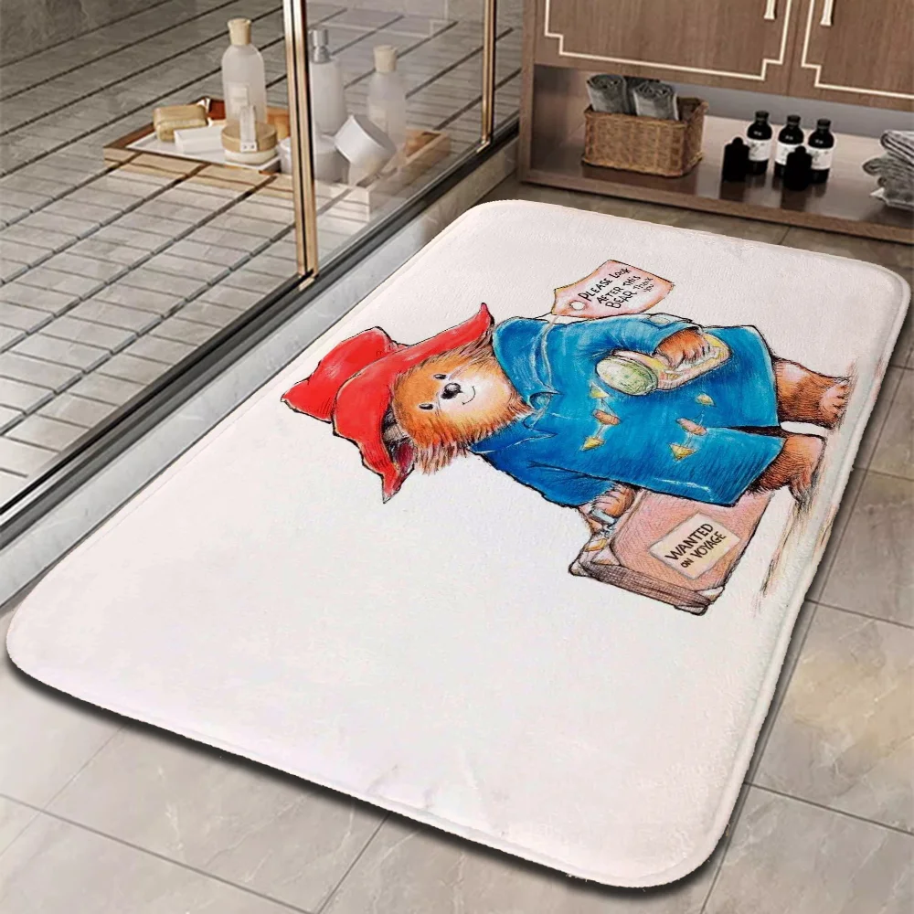 Aesthetic Room Decoration P-Paddington Bear Doormat Entrance Door Prayer Mat Home Bedroom Carpet for Kitchen Custom Floor Mats