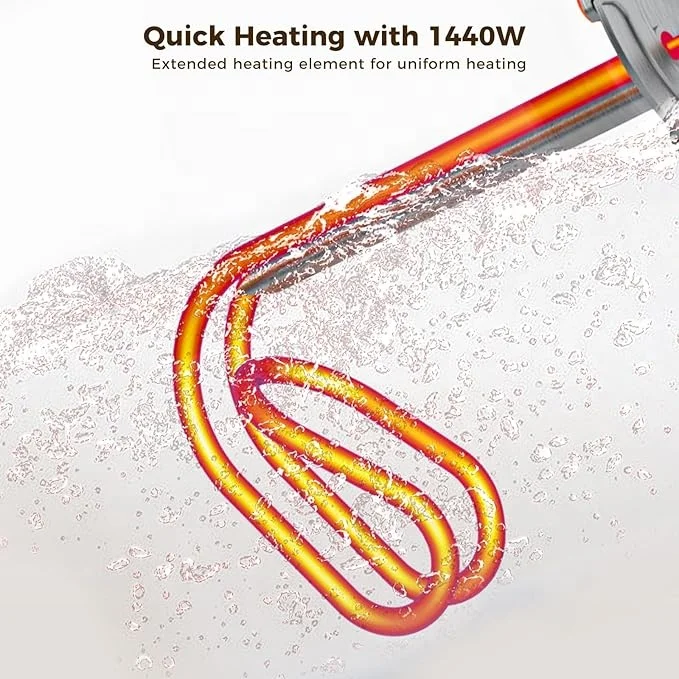 CAMPLUX Pro ME25B 온디맨드 2.5갤런 미니 전기 온수기 1.44kW 120V 가정용 코드 플러그 포함