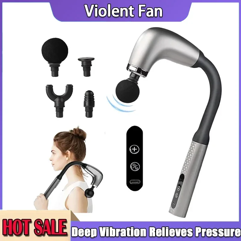 

Handle and Elbow for Self-assist Massage of the Upper and Lower Back Muscle Relaxation and Massage Done Fascia Gun with Extended