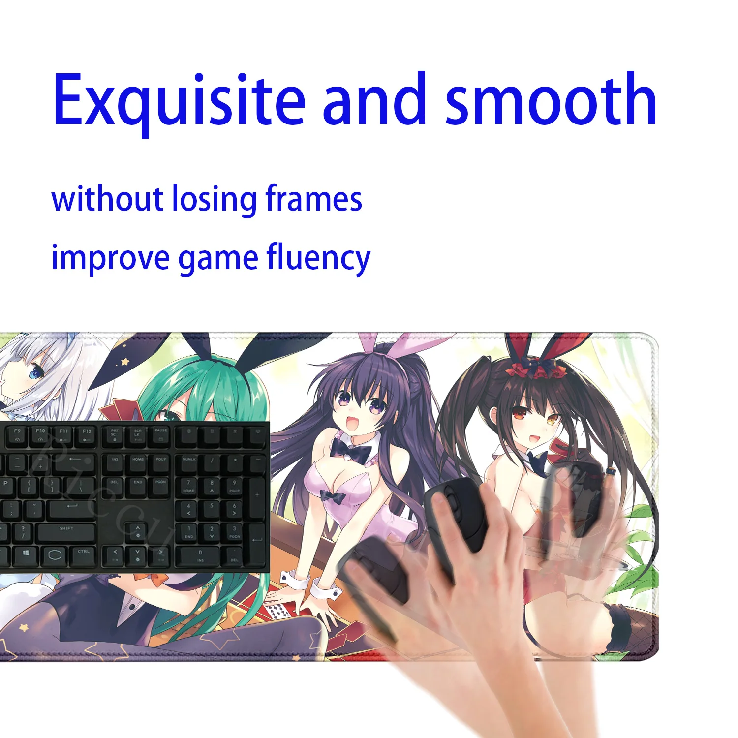 Коврик для мыши Date A Live, аниме, геймерский шкаф, настольный коврик, клавиатура, компьютер, мягкая настольная панель, аксессуары для игровых офисов, коврик для мыши teclado