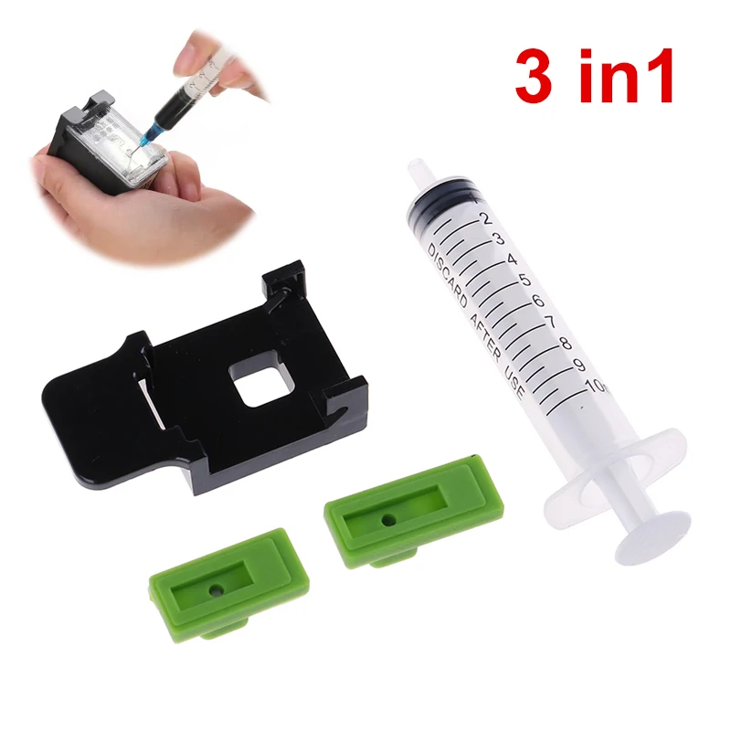 3 in1 Ink Refill Cartridge + 2pcs Rubber Pads + Syringe Tool Kit For EOS R5, R6, R3