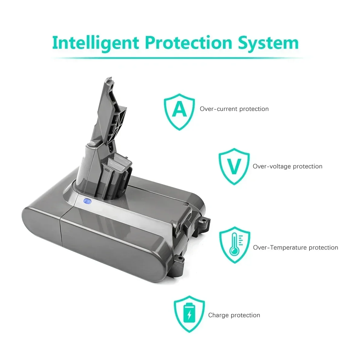بطارية ليثيوم أيون 10C جديدة 2026 V7 21.6 فولت 12800 مللي أمبير تستخدم لاستبدال المكنسة الكهربائية لبطارية دايسون V7 المطلقة لأداة الطاقة #2