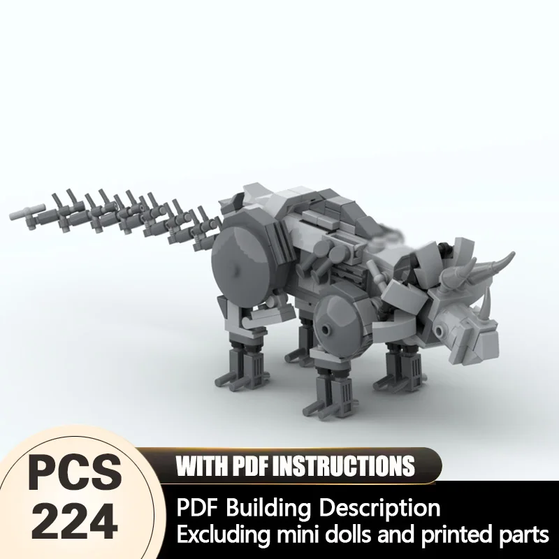 

Creators Animal Series Model MOC Building Bricks Trykosaurus Mech Modular Technology Gifts Holiday Assemble Children Toys Suit