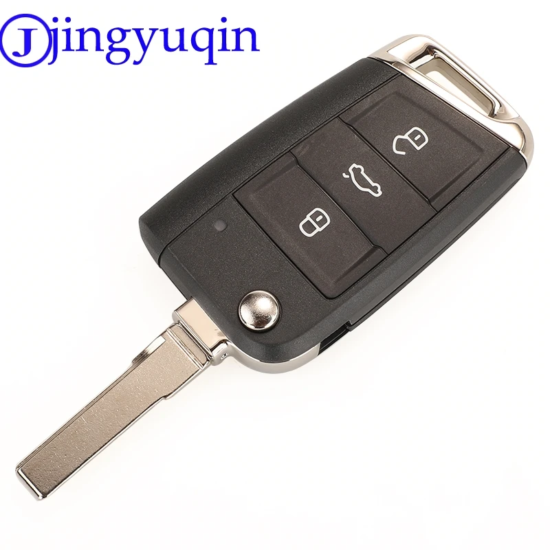 jingyuqin Original 434Mhz 5C Chip Flip Remote Keyless Go For VW TAYRON T-ROC Tiguan Car Key Fob 5G6 959 752 BL Genuine Part