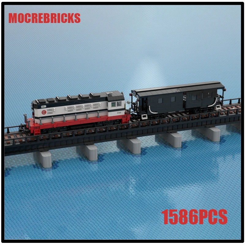 

MOC Modern Train Model Building Blocks DIY ČSD Class T 458.1 Diesel Locomotive Assembly Brick Sets Children Desktop Display Toy