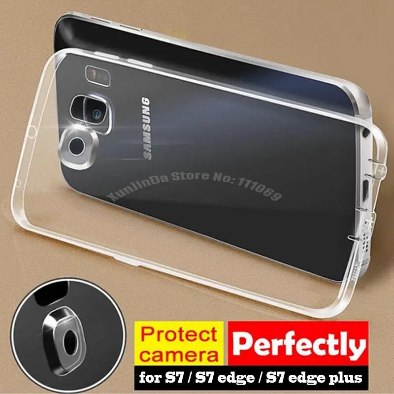 

10 шт./лот для S7 0,5 мм, мягкий прозрачный чехол из ТПУ, чехол с полной защитой камеры для Samsung Galaxy S7 / S7 Edge G9300, задняя крышка