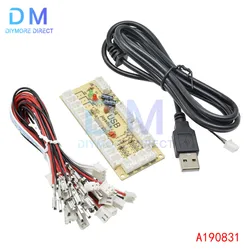 USB Zero Delay Encoder Circuit Board Diy Push Button Joystick Arcade Rocker Circuit Board Control Module with Cable Push Button