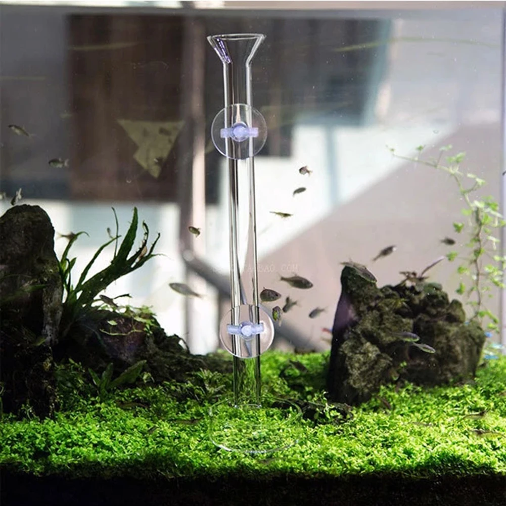 

Glass Aquarium Feeder Tube Dish Set High Transparent Strong Suction Cup Fishbowl Fish Shrimp Feeding Tube Basin Accessories