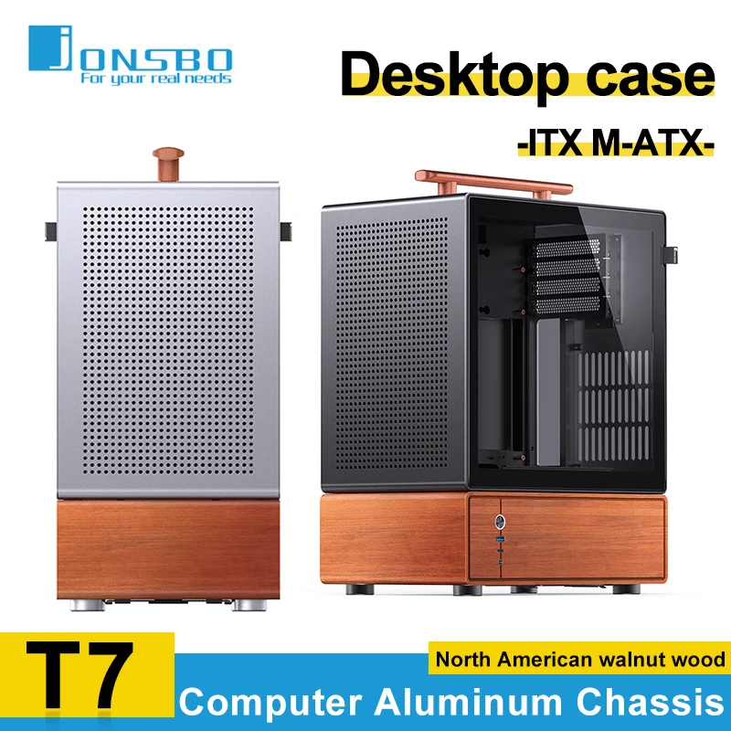 

Jonsbo T7 чехол для ПК портативный мини-чехол MATX боковой прозрачный настольный компактный корпус игровой консоли сетчатый чехол для компьютера ITX MATX