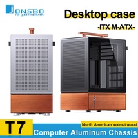 Jonsbo T7 PC Case Portable Mini Case MATX Side Transparent Desktop Compact Game Console Chassis Mesh ITX MATX Computer Case