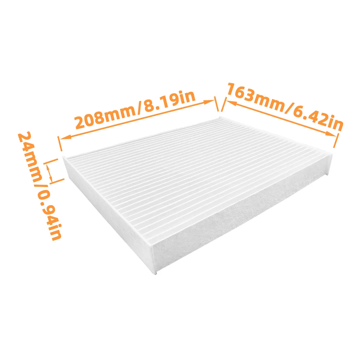 Innenraumluftfilter CF12002 verbessert den Fahrkomfort, passend für KIA Soul EV 2014-2019, 97133-B2000, XC10391, CAF1921P, CU21009, WCAF1921. – Detail 6