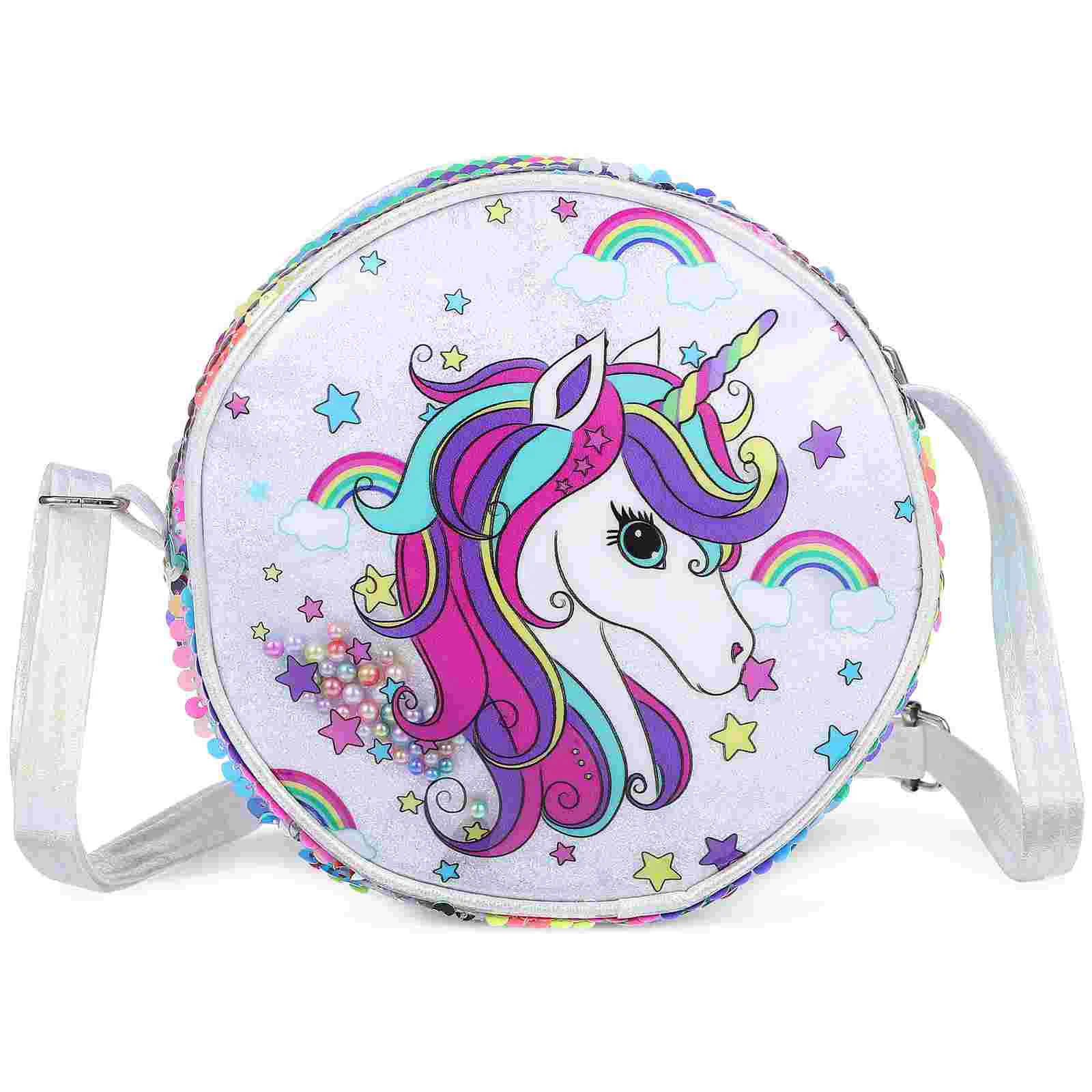 Bolso de regalo de unicornio con lentejuelas para mujer, BILLETERA, bolsos para niñas adolescentes, bandolera para niños pequeños