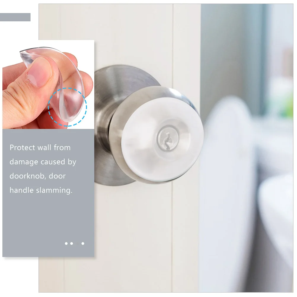

12Pcs Silicone Wall Protector Self-Adhesive Door Knob Bumpers Noise Dampening Crash Cushions for Walls Cabinets Speakers