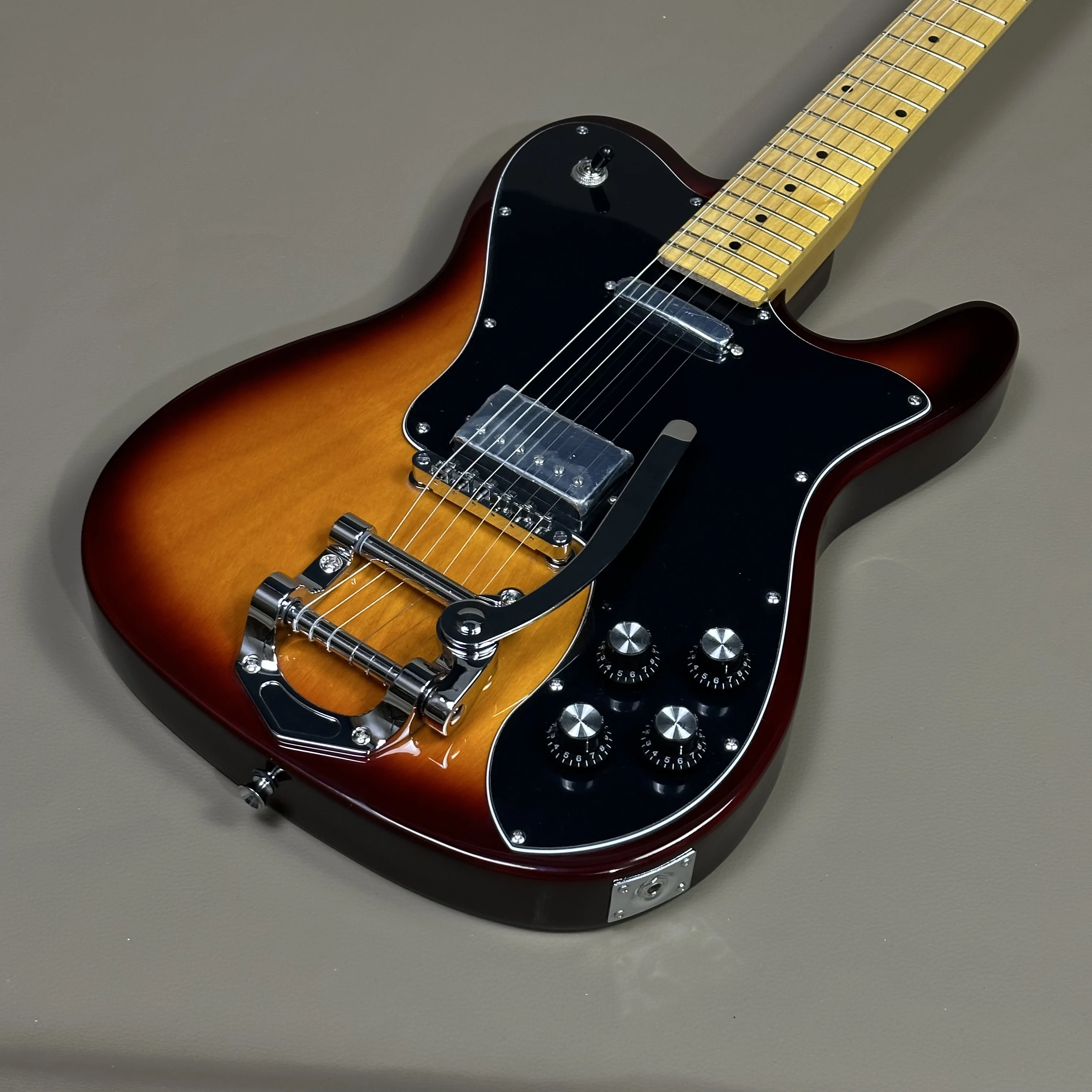 High quality TL vibrato Sunburst color Electric Guitar view 2
