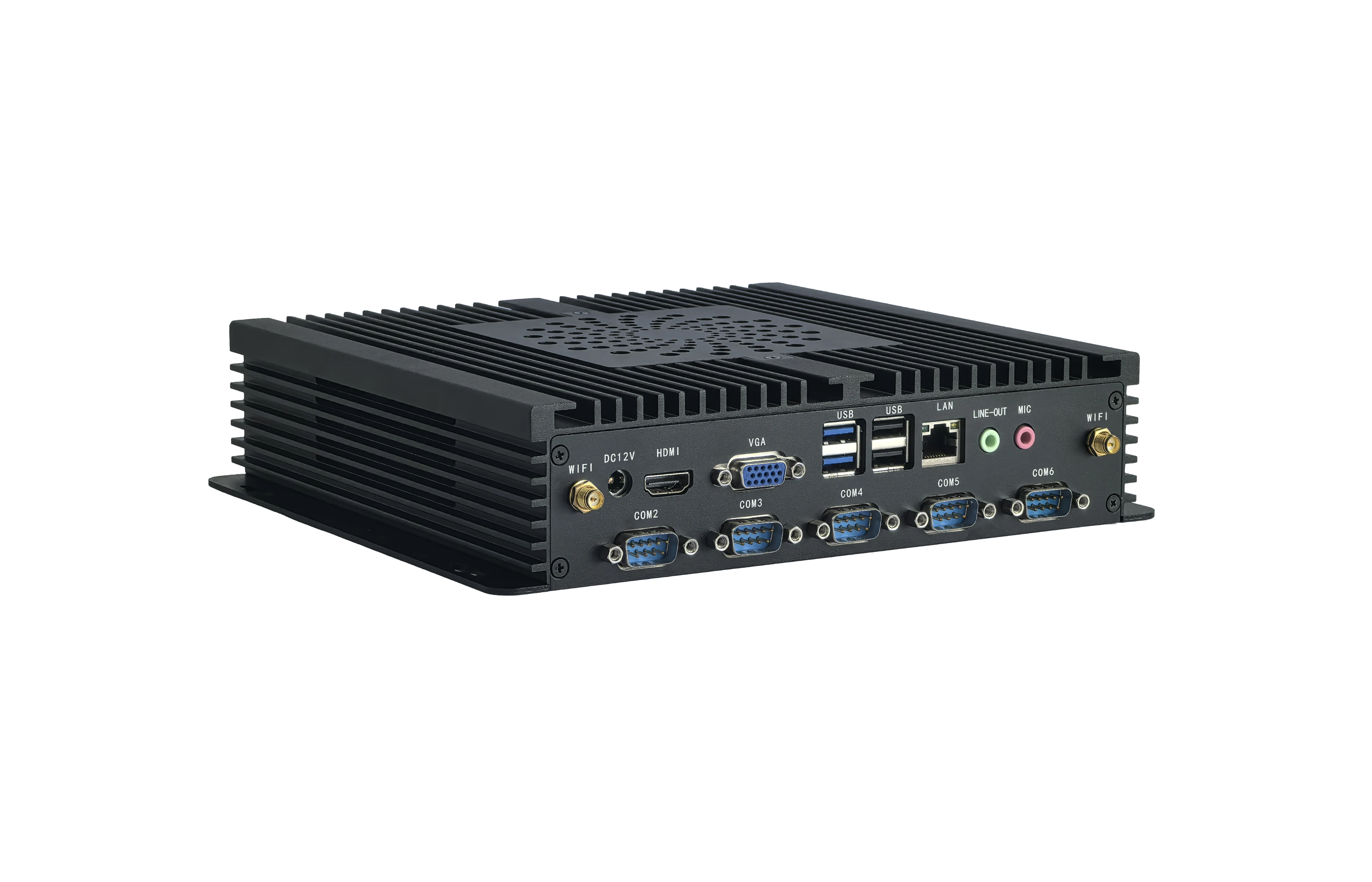 IPC6002-M415F Mini Industrial PC Celeron J4125 Quad Core Single DDR4 16G MSATA Plus SATA Dual Drive 12V Power