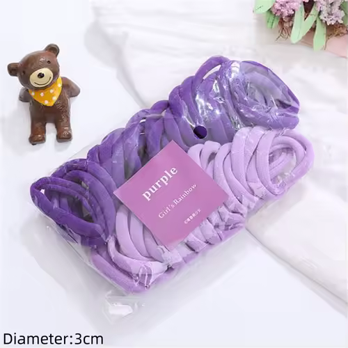 50pcs Black Elastic Hair Band Leagues Ties Colets Scrunchies Springs Gum Accessory For Girl Women No Damage Pigtails Holder Set - Image 47