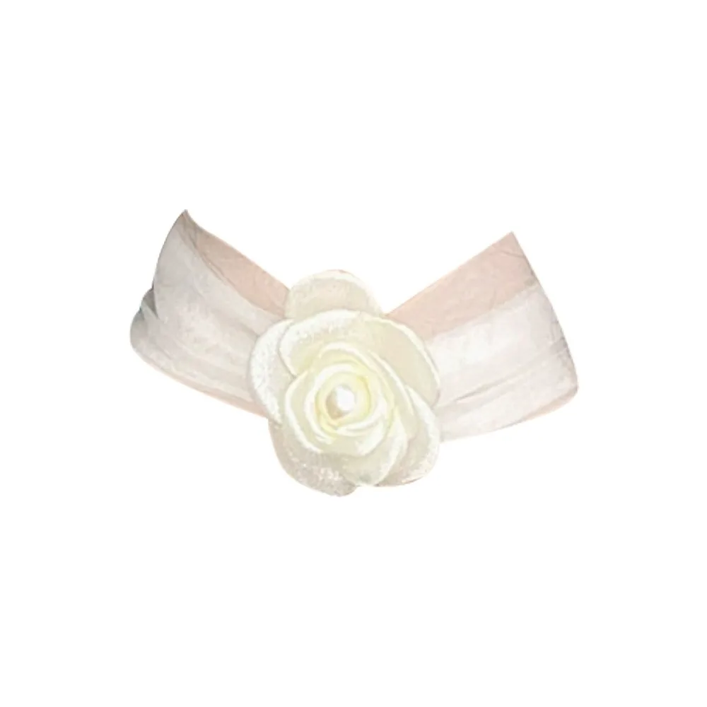 

Модный тонкий шелковый шарф с цветком розы, защита от солнца, декоративный чехол на шею, многофункциональный искусственный воротник на весну, лето, осень