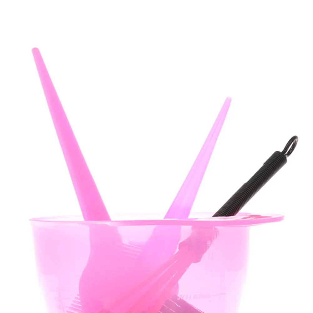 

5Pcs Pink Hair Dye Tools Set Hair Coloring Kit Salon Home Use Hairdressing Brushes Combs Bowls Easy Clean Durable
